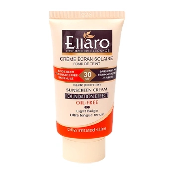 ضد آفتاب SPF30 با پوشش کرم پودری مات کننده فاقد چربی بژ روشن فاقد پارابن الارو