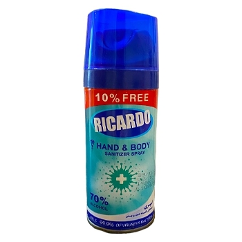 اسپری ضد عفونی کننده دست ریکاردو حجم ۱۵۰ میلی لیتر