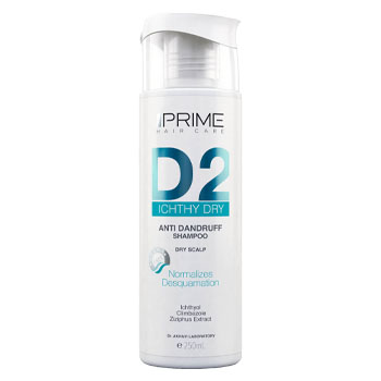 شامپو D2 ضدشوره پوست سر خشک پریم