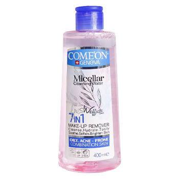 محلول آرایش پاک کن مخصوص پوست های چرب، مختلط و مستعد آکنه 400 میل کامان