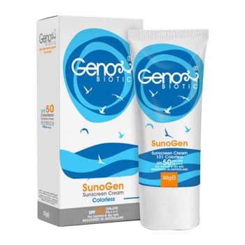 ضد آفتاب پوست خشک و معمولی بیرنگ 50 گرم ژنو بایوتیک