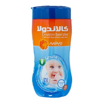 دستمال مرطوب کودک مدل Calendula بسته 70 عددی نینو