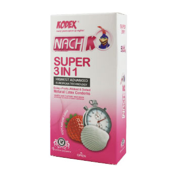 کاندوم 12 عددی تاخیری، حلقوی و میوه ای سوپر کدکس