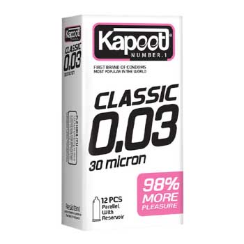 کاندوم کاپوت 10 عددی کلاسیک 30 میکرون