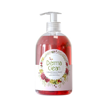 مایع دست شویی شفاف با عصاره عناب و کاملیا 500 میلی لیتر درماکلین