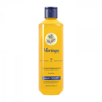 شامپو حجم دهنده و انرژی بخش شماره 7 مناسب موهای چرب 400ml مورینگا
