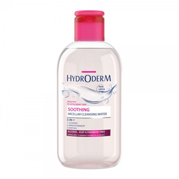 میسلار واتر 3 در 1 چشم و لب و صورت Soothing مناسب پوست حساس و تحریک پذیر هیدرودرم